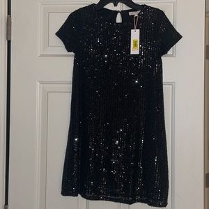 GB Girls black sequin party dress, M